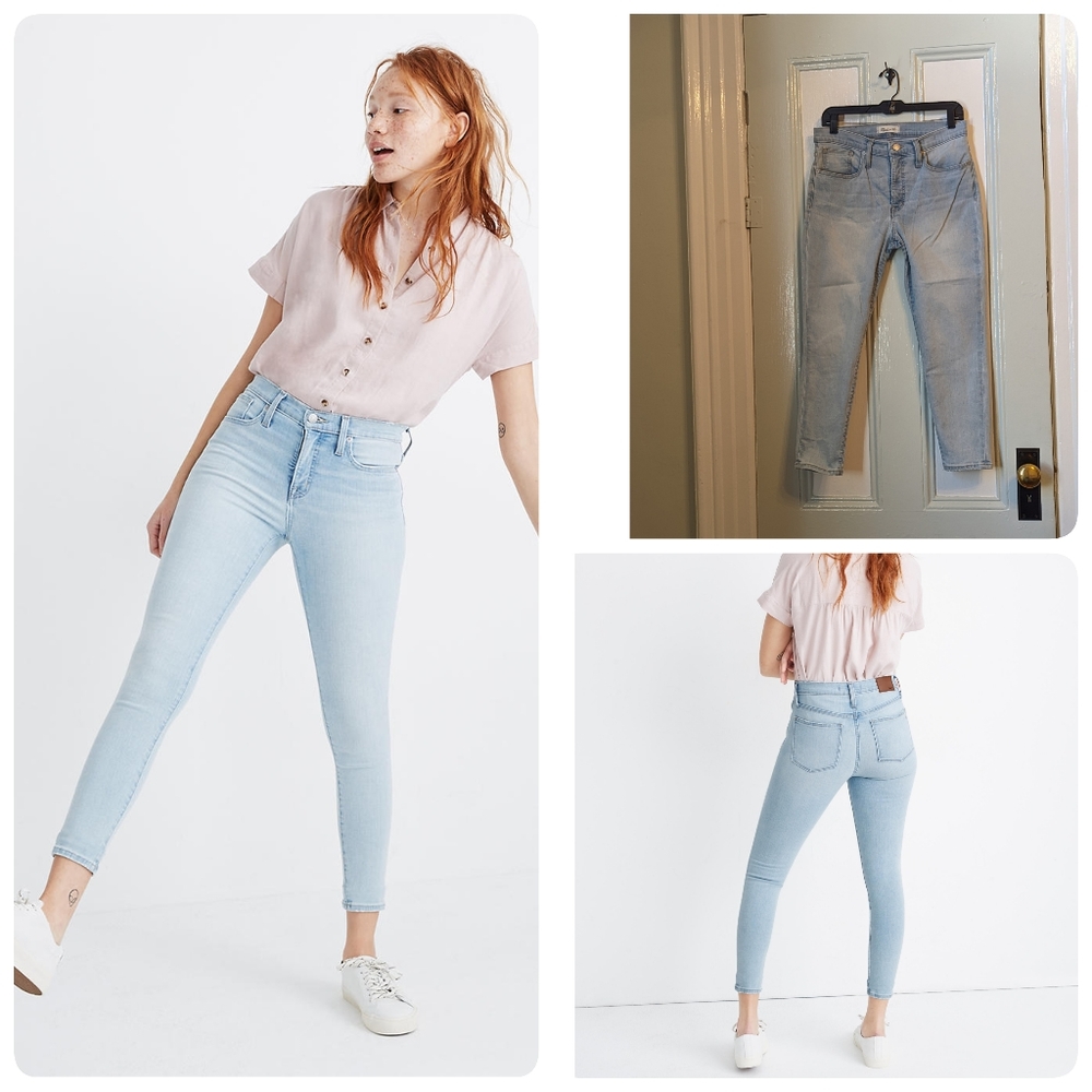 Petite 9" Mid-Rise Skinny Crop Jeans in Coolmax® Denim Edition Madewell
